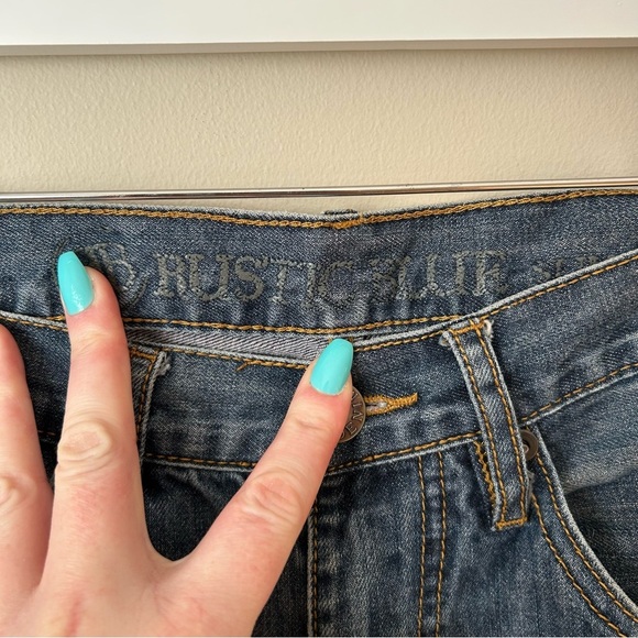 Rustic Blue Straight Relaxed Fit Dark Wash Denim Jeans Men’s Size 33 X 34 - Picture 2 of 5